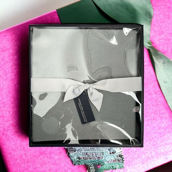 Hudson Park Cashmere/Lambswool Grey Throw, NWT - Picture 1 of 7